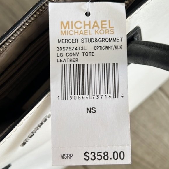 Michael Kors “Mercer” Stud & Grommet Large Tote Bag. - Picture 13 of 14